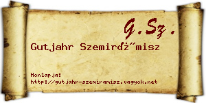 Gutjahr Szemirámisz névjegykártya